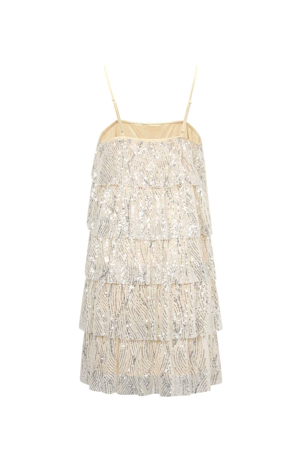 Woven Polyester Fiber Women's Mini Dress Elegant Sequins