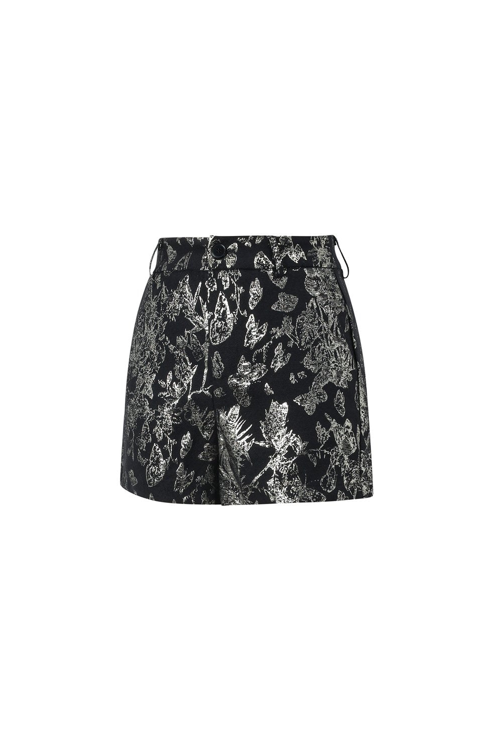 Woven Polyester Fiber Women's Shorts Elegant Floral Print