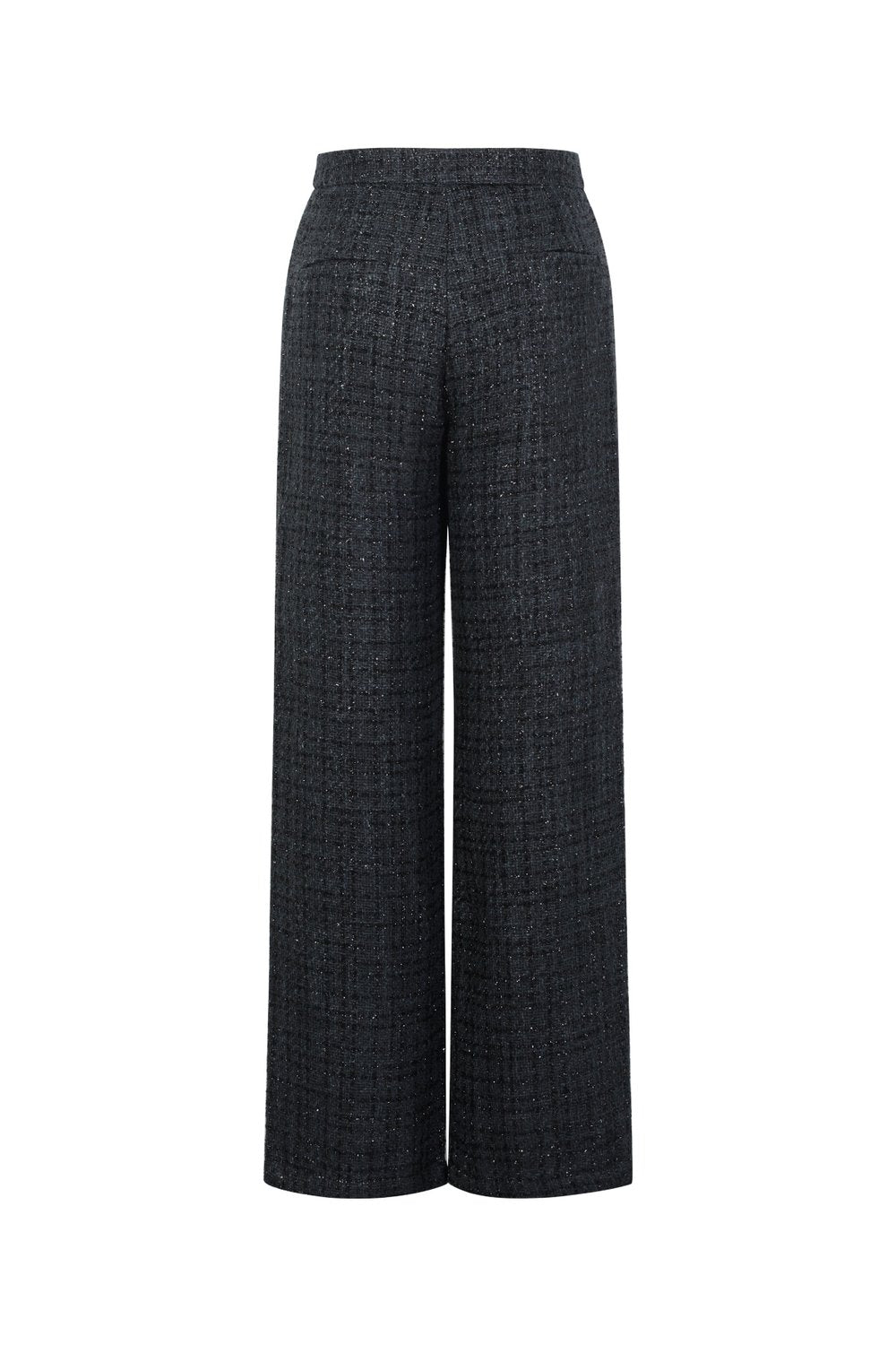 Woven Polyester Fiber Women's Straight Pants Elegant Checkered Fall/Winter