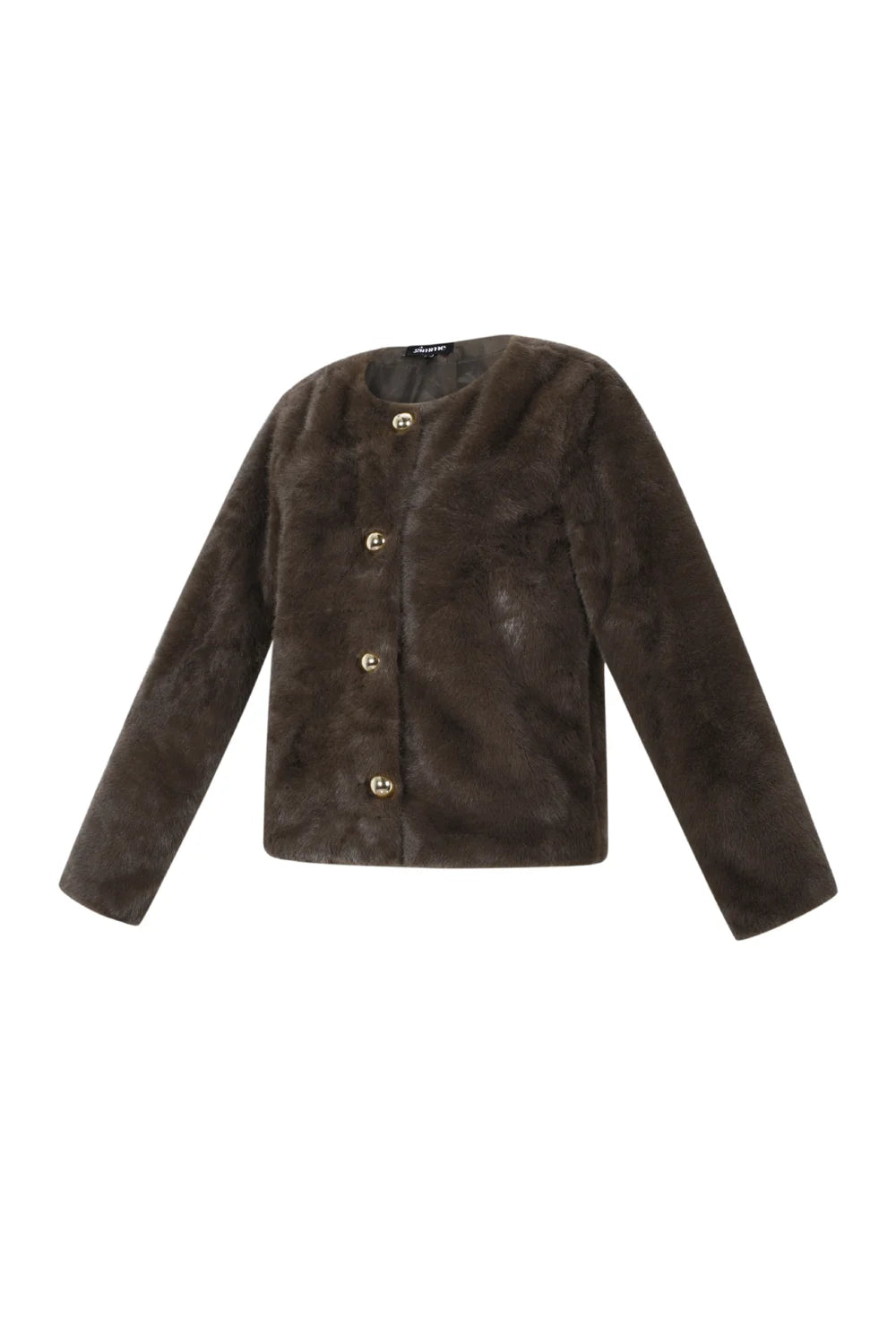 Woven Polyester Fiber Women's Jacket Elegant Solid Color Fall/Winter