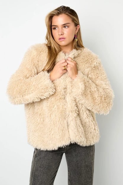 Woven Polyester Fiber Women's Jacket Elegant Solid Color Fall/Winter