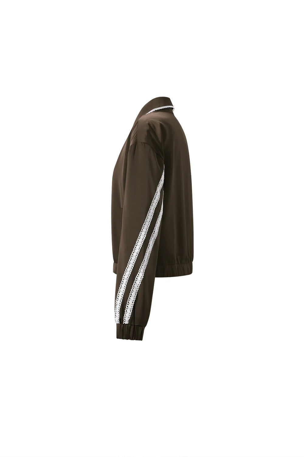 Woven Polyester Fiber Women's Jacket Sporty Color Clash 2-piece Set