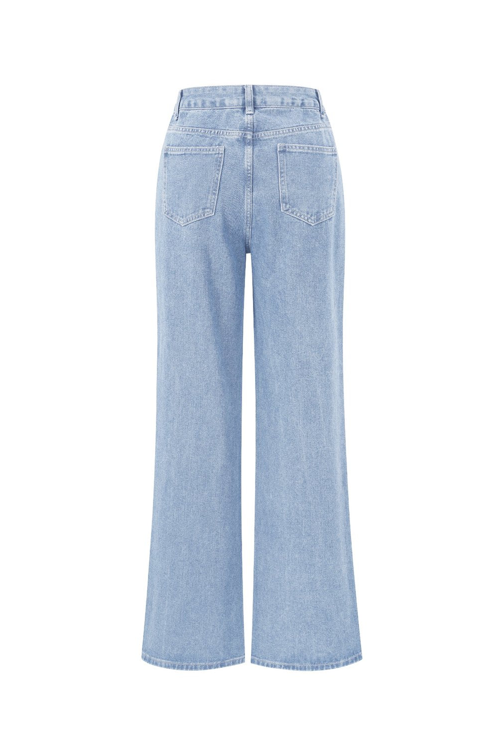 Cotton Woven Women's Straight Leg Denim Pants Heart Embroidery Casual