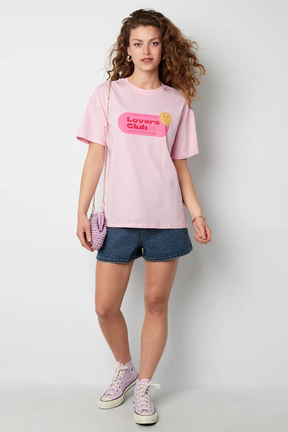 Cotton Women's T-shirt Street Random Print