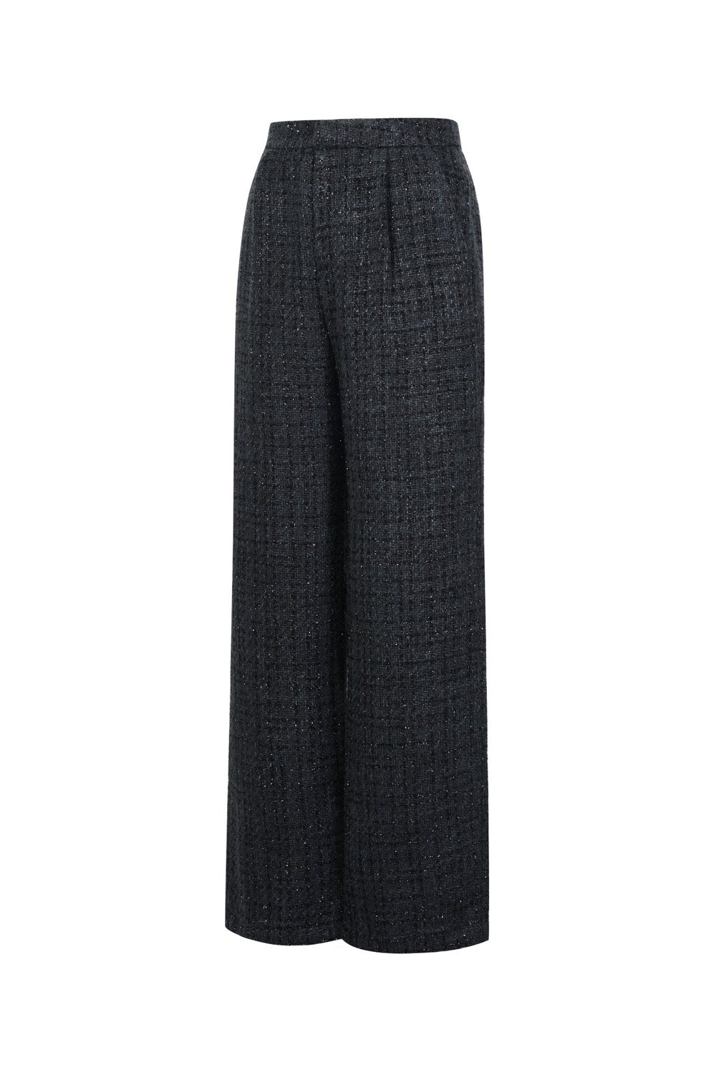 Woven Polyester Fiber Women's Straight Pants Elegant Checkered Fall/Winter