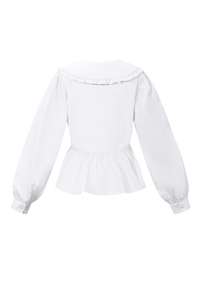 Cotton Blouses & Shirts Solid color Casual Spring/Summer Clothes
