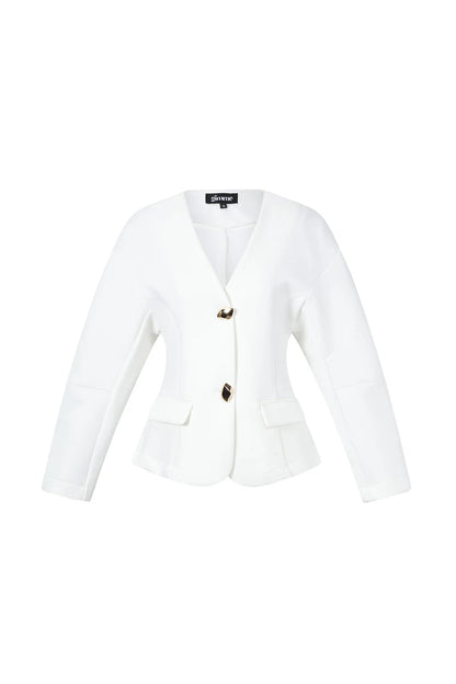 Woven Polyester Fiber Women's Suit Set Elegant Solid Color Fall/Winter