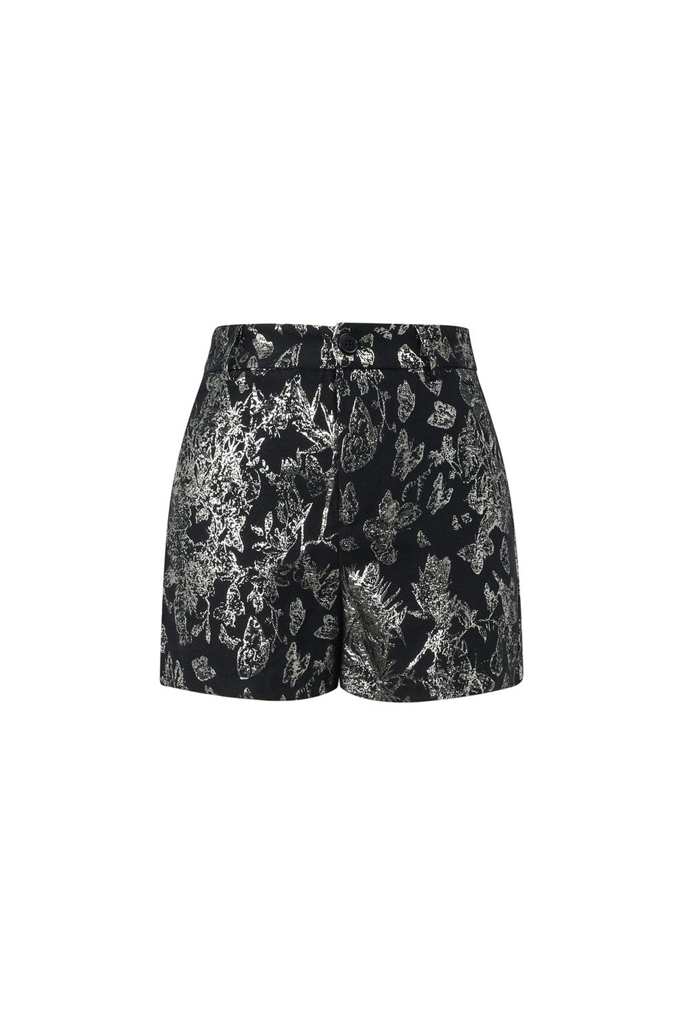 Woven Polyester Fiber Women's Shorts Elegant Floral Print