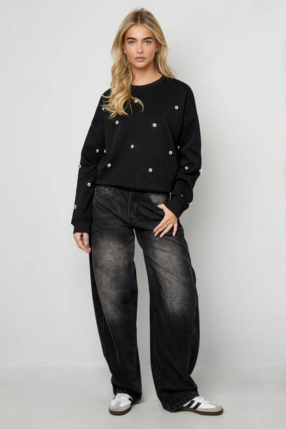 Sweater with studs