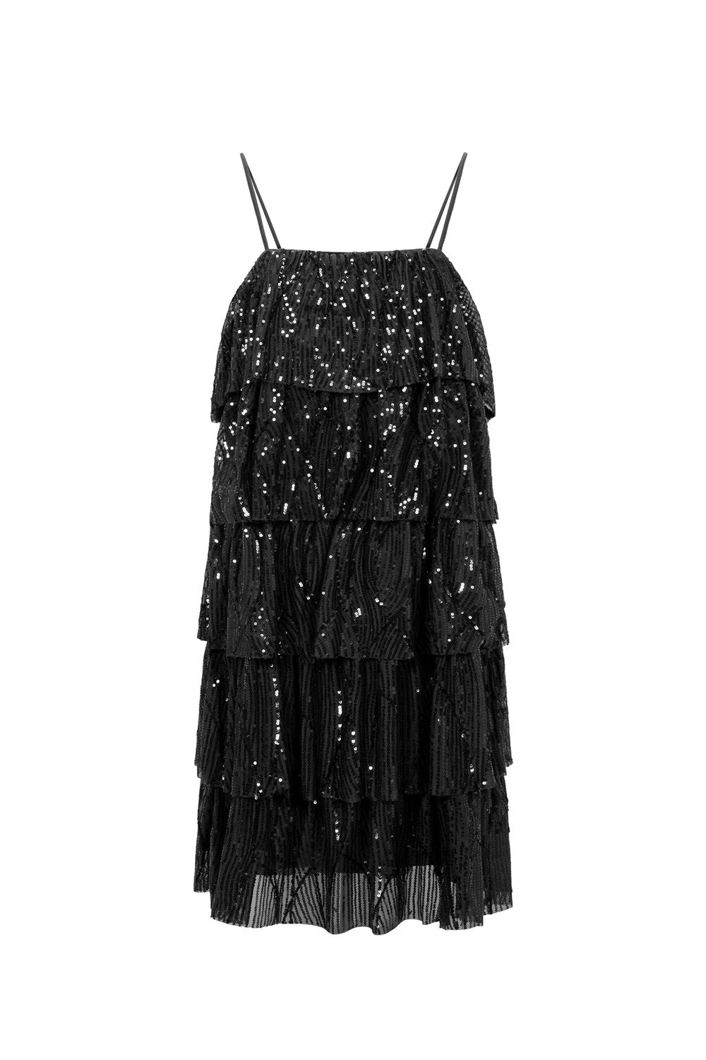 Woven Polyester Fiber Women's Mini Dress Elegant Sequins