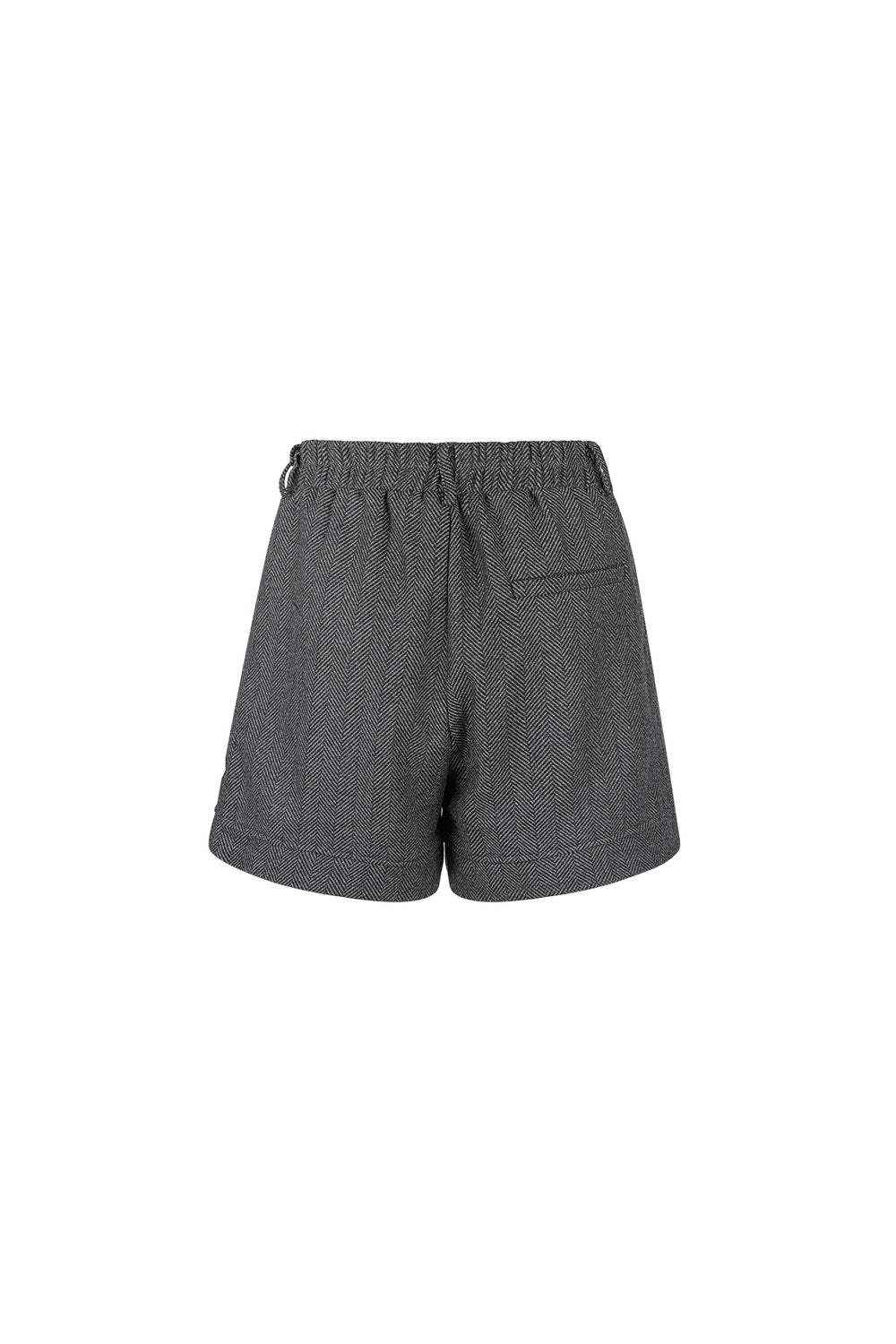 Polyester Women's High-Waisted Shorts Structured Fit