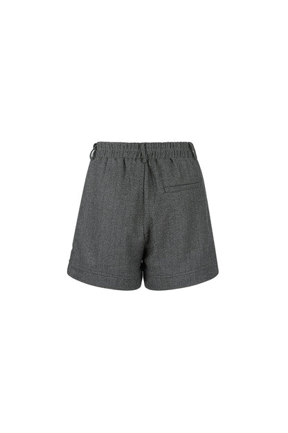 Polyester Women's High-Waisted Shorts Structured Fit