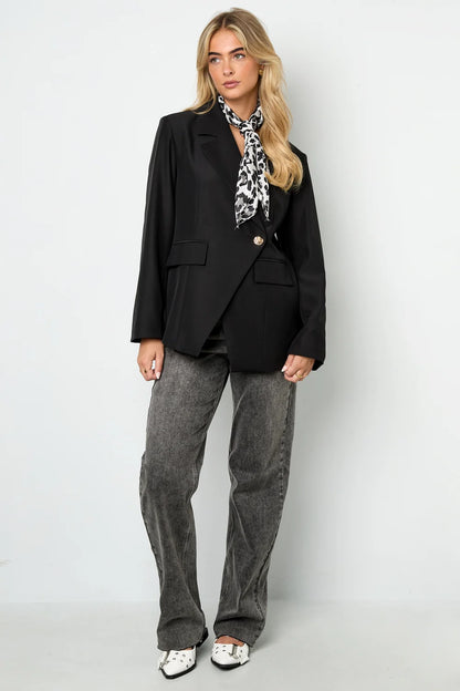 Woven Polyester Fiber Women's Suit Set Elegant Solid Color Fall/Winter