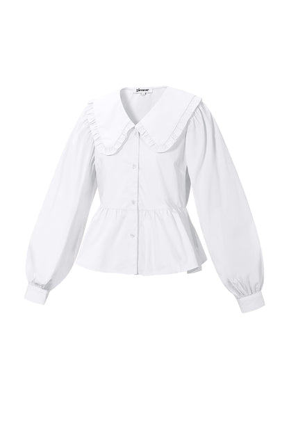Cotton Blouses & Shirts Solid color Casual Spring/Summer Clothes