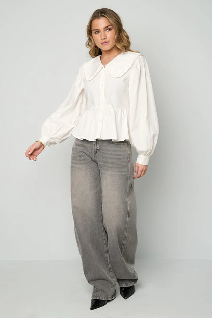Cotton Blouses & Shirts Solid color Casual Spring/Summer Clothes