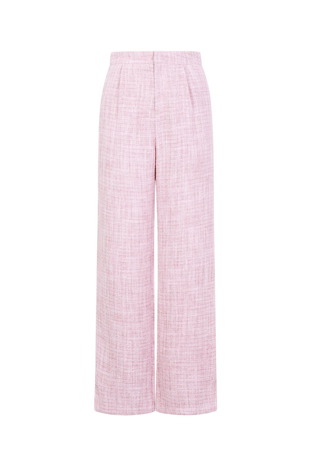 Woven Polyester Fiber Women's Straight Pants Elegant Checkered Fall/Winter