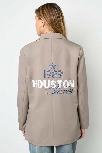 Woven Polyester Fiber Women's Suit Set Elegant Letters