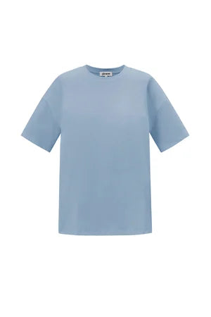 Cotton Knitted Women's T-shirt Casual Solid Color