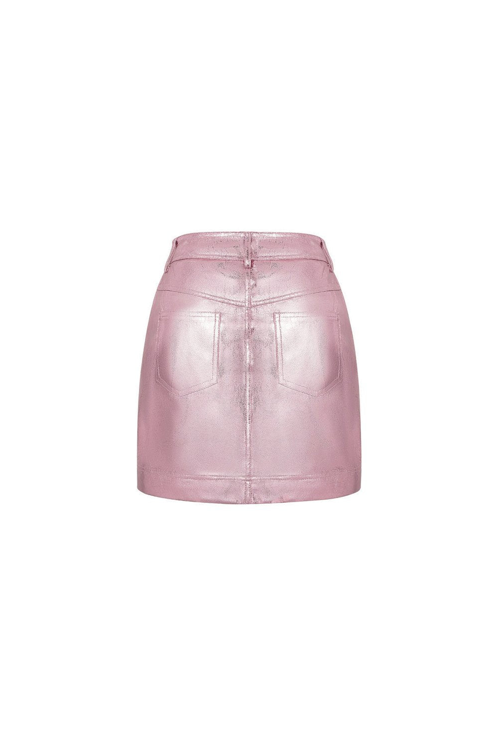 PU Mini Skirt Sexy Solid Color Spring/Summer