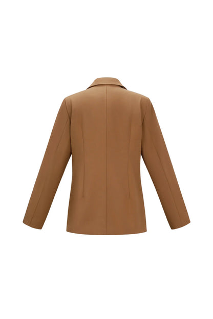 Woven Polyester Fiber Women's Suit Set Elegant Solid Color Fall/Winter