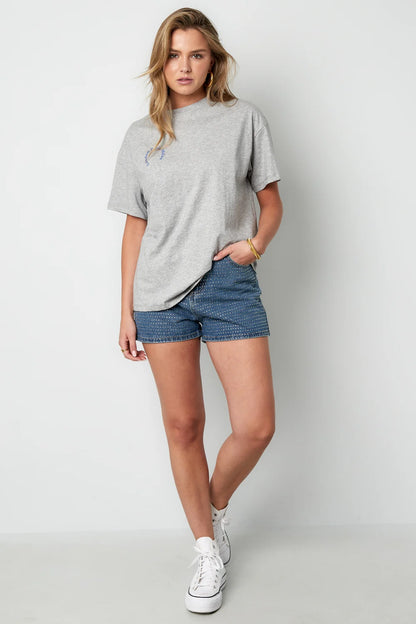 Cotton Women's T-shirt Casual Letters