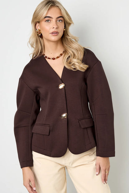 Woven Polyester Fiber Women's Suit Set Elegant Solid Color Fall/Winter