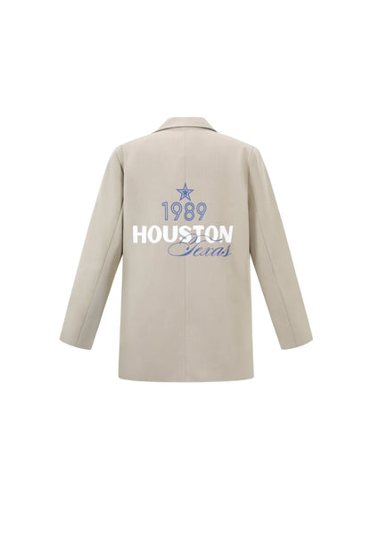 Woven Polyester Fiber Women's Suit Set Elegant Letters