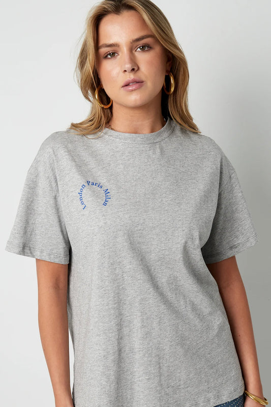 Cotton Women's T-shirt Casual Letters