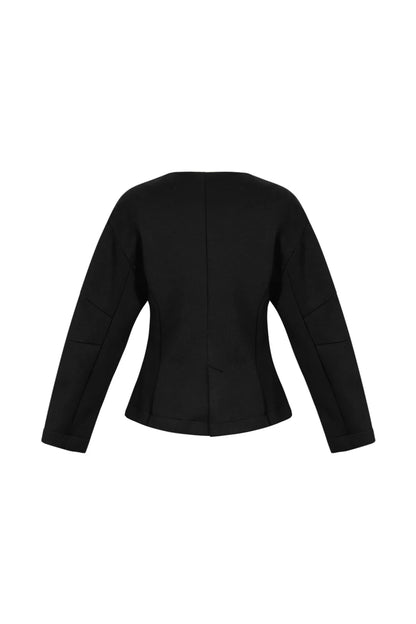 Woven Polyester Fiber Women's Suit Set Elegant Solid Color Fall/Winter