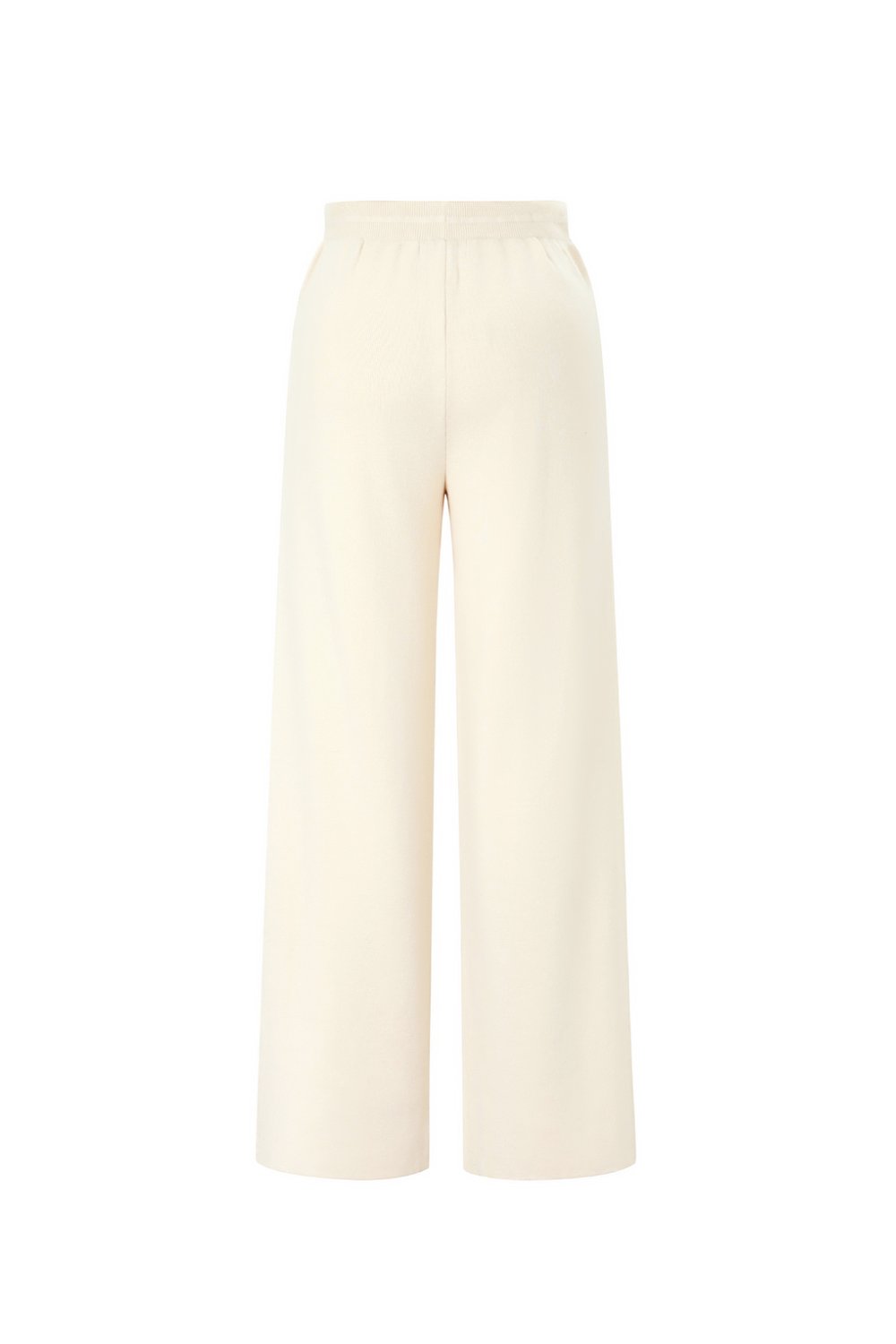 Knitted trousers with stripes