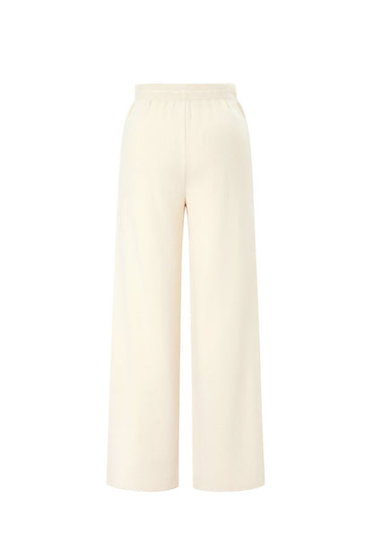 Knitted trousers with stripes