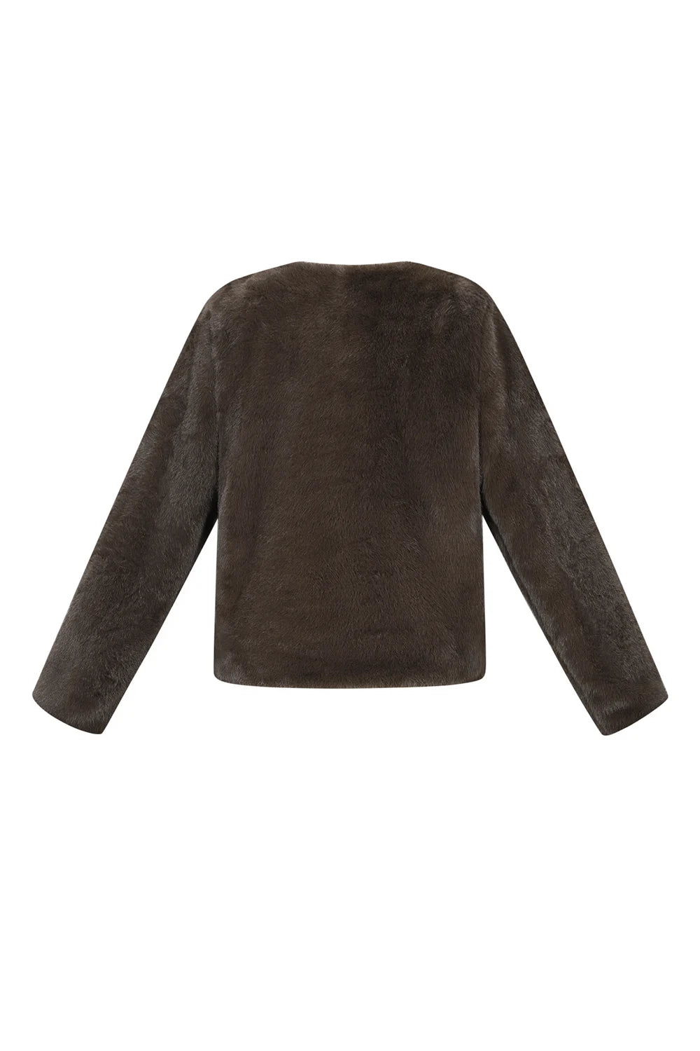 Woven Polyester Fiber Women's Jacket Elegant Solid Color Fall/Winter