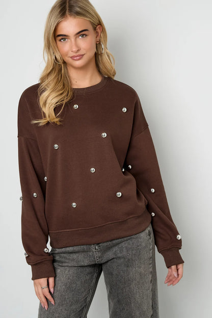Sweater with studs