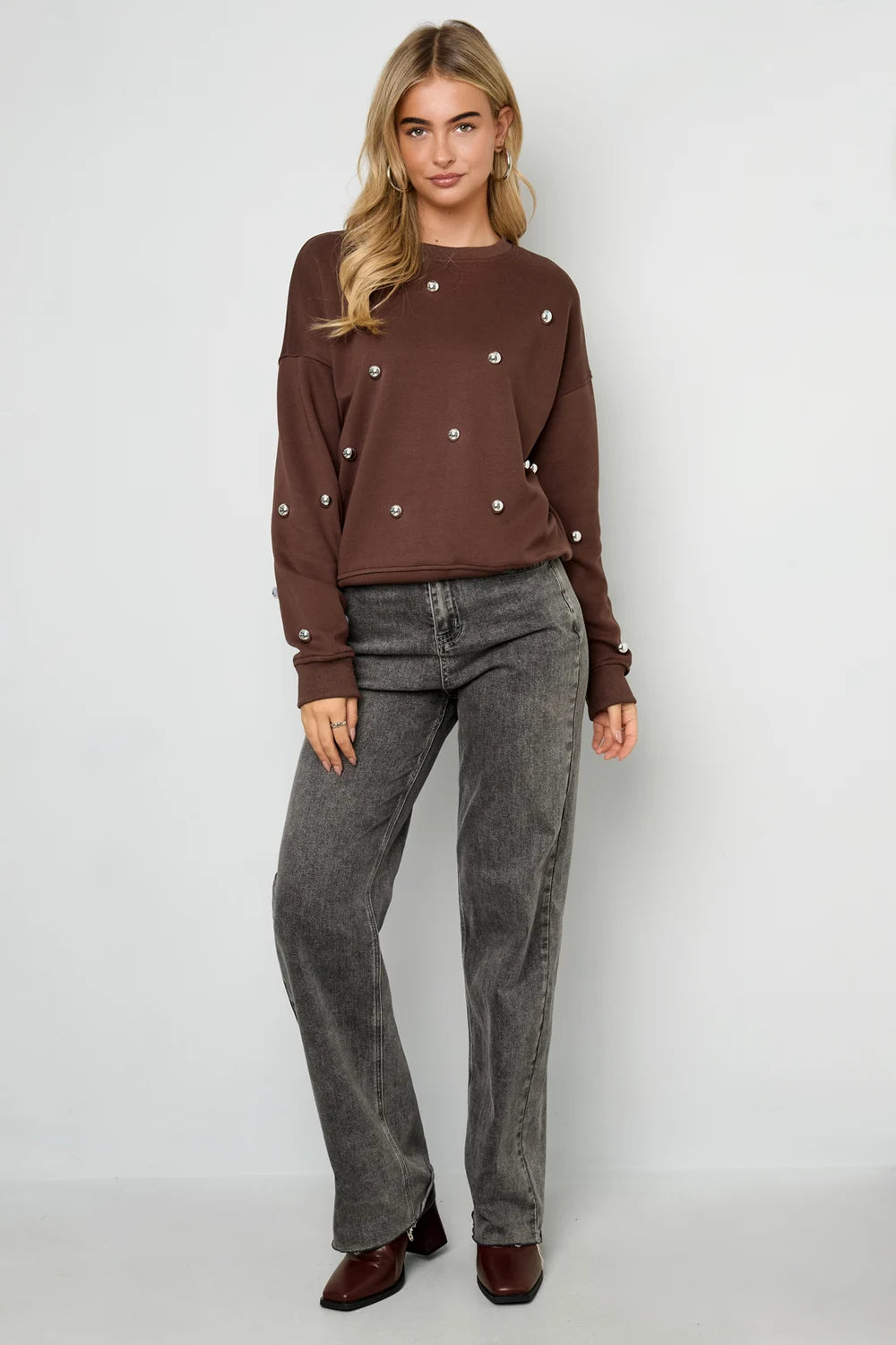 Sweater with studs