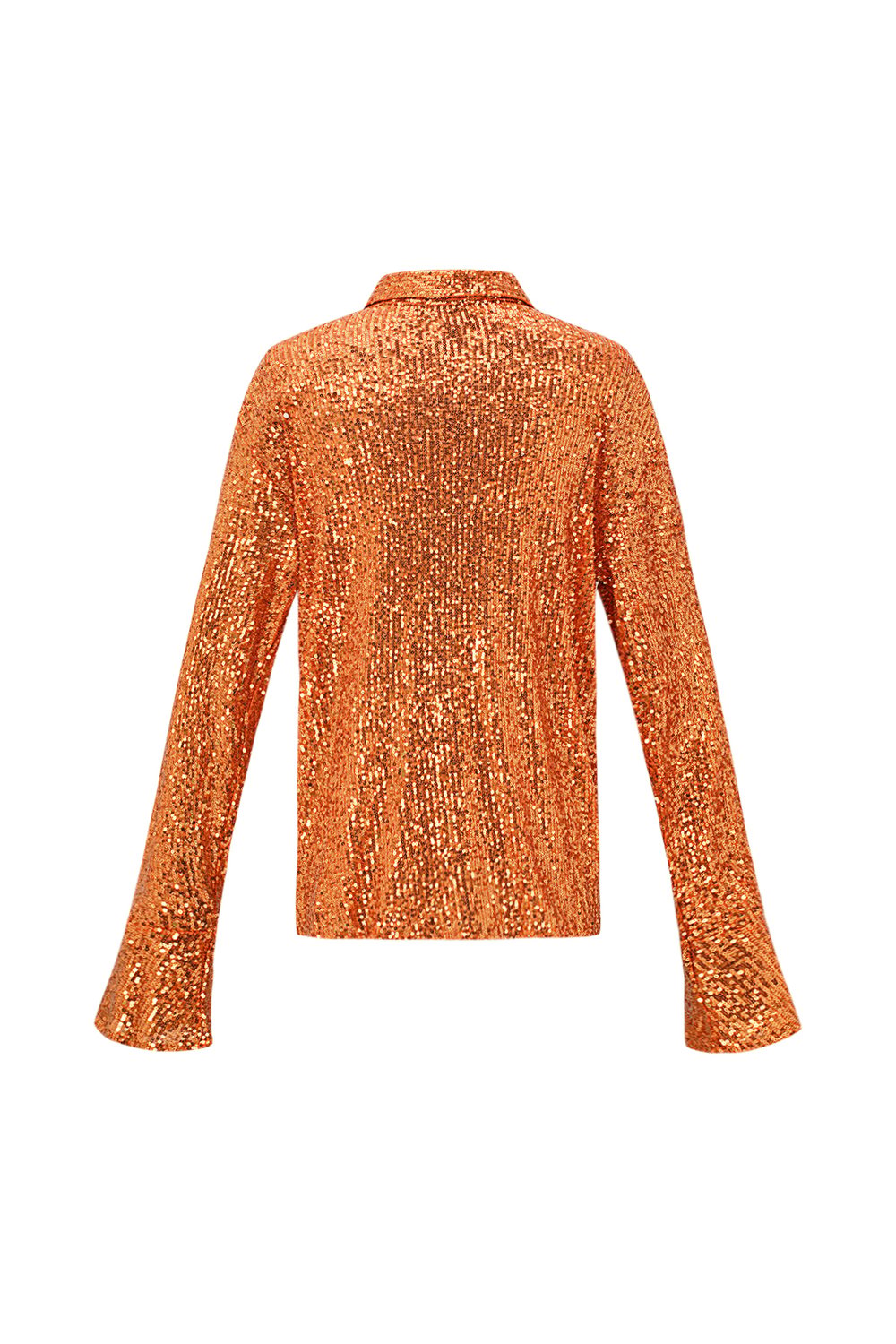 Polyester Sequin Women's Blouse Shimmering Long Sleeve