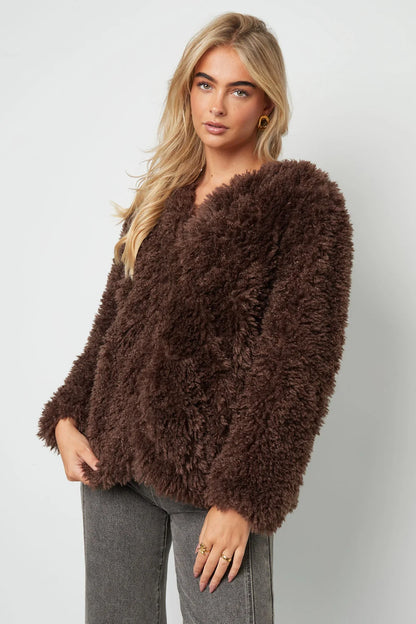 Woven Polyester Fiber Women's Jacket Elegant Solid Color Fall/Winter