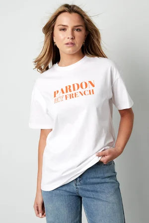 Cotton Women's T-shirt Casual Letters