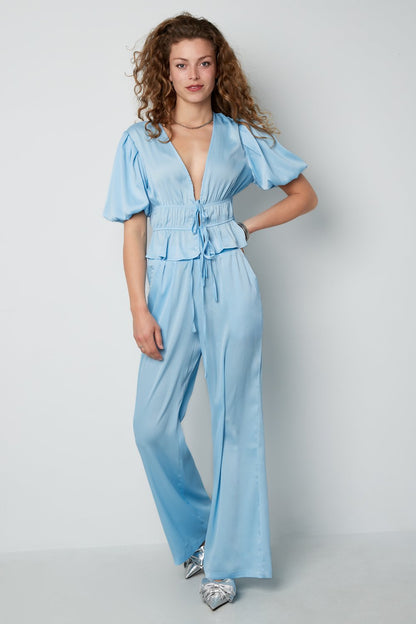 Woven Polyester Women's Straight Pants Casual Solid Color Spring/Summer