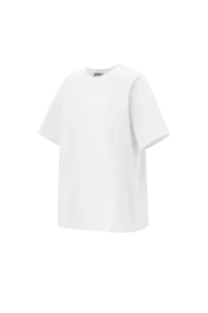 Cotton Knitted Women's T-shirt Casual Solid Color