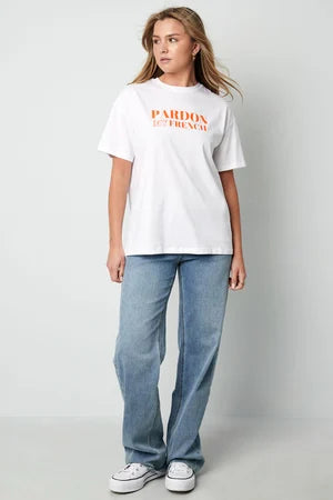 Cotton Women's T-shirt Casual Letters