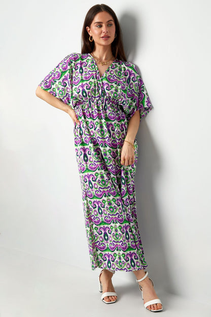 Polyester Women's Maxi Dress Bohemian Print