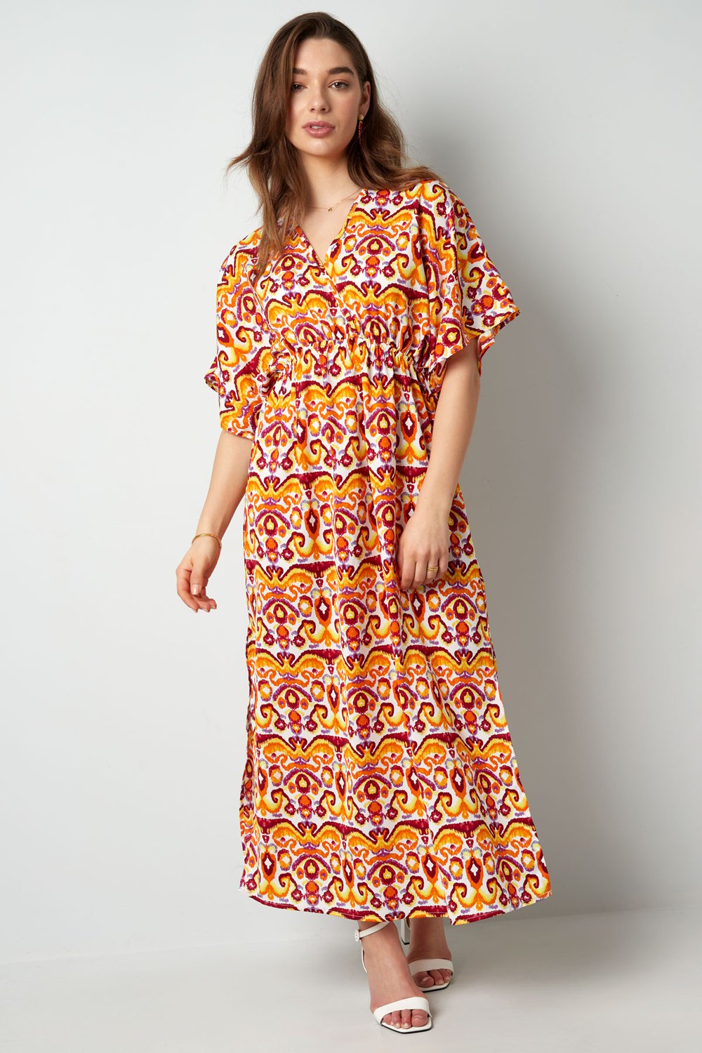 Polyester Women's Maxi Dress Bohemian Print