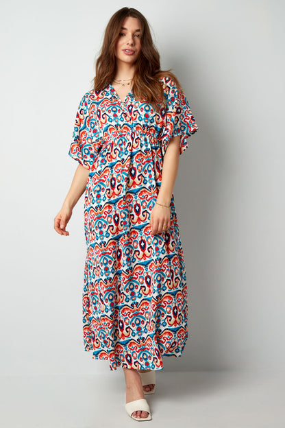Polyester Women's Maxi Dress Bohemian Print